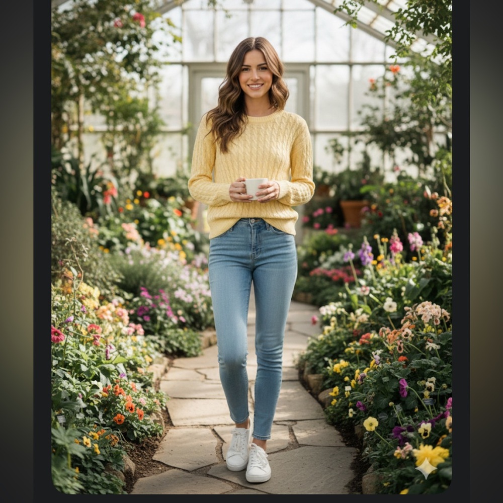 Lemon yellow sweater by Calvin Klein $99